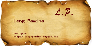 Leng Pamina névjegykártya
